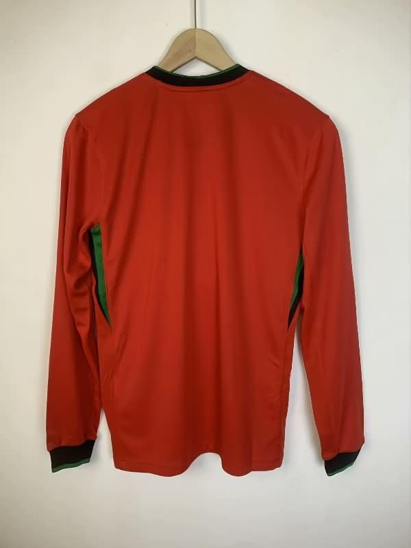 Thailand Quality(AAA) 2024 Portugal Home Long Sleeve Soccer Jersey