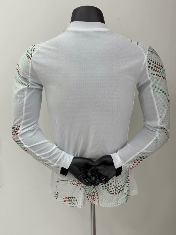 Thailand Quality(AAA) 2025 Portugal Away Long Sleeve Soccer Jersey (Player)