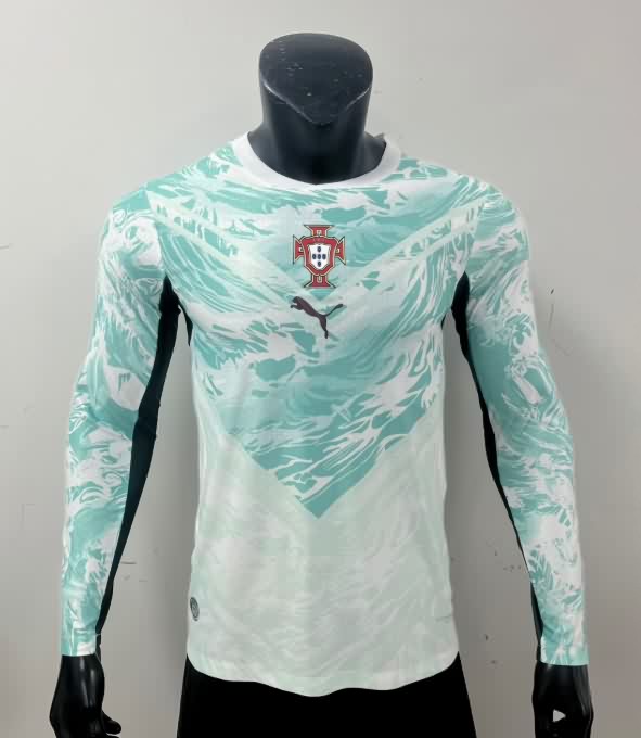 Thailand Quality(AAA) 2026 Portugal World Cup Away Long Sleeve Soccer Jersey (Player) Thailand Quality(AAA) 2026 Portugal World Cup Away Long Sleeve Soccer Jersey (Player)