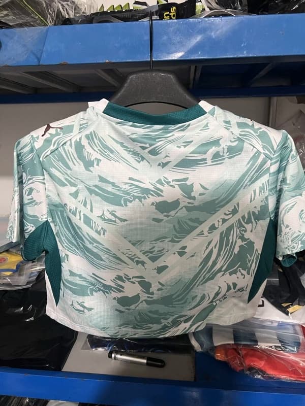 Thailand Quality(AAA) 2026 Portugal World Cup Away Women Cropped Soccer Jersey