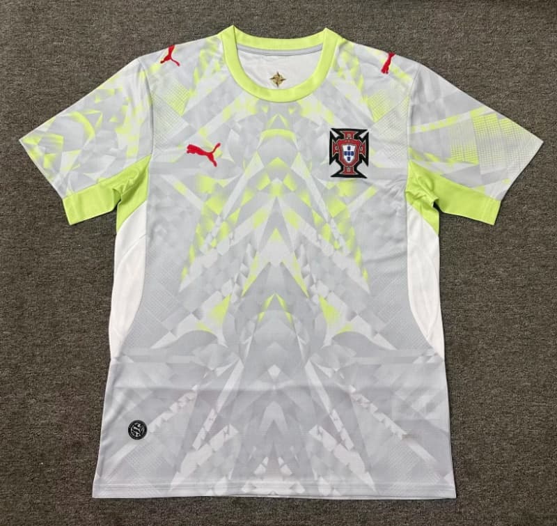 Thailand Quality(AAA) 2026 Portugal Goalkeeper Grey Soccer Jersey