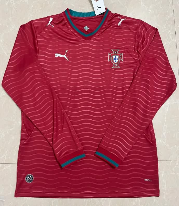 Thailand Quality(AAA) 2026 Portugal World Cup Home Long Sleeve Soccer Jersey Thailand Quality(AAA) 2026 Portugal World Cup Home Long Sleeve Soccer Jersey