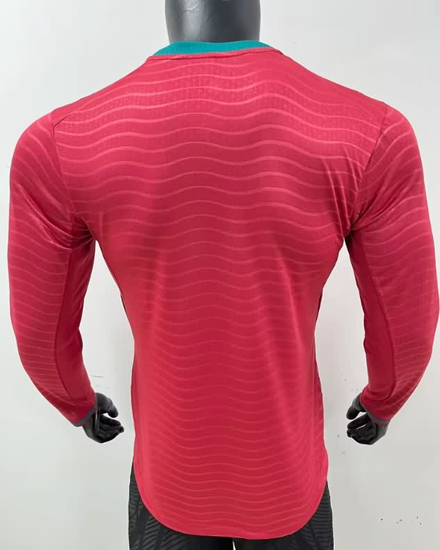 Thailand Quality(AAA) 2026 Portugal World Cup Home Long Sleeve Soccer Jersey (Player)