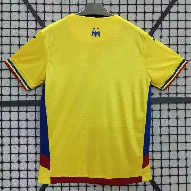 Thailand Quality(AAA) 2025 Romania Home Soccer Jersey
