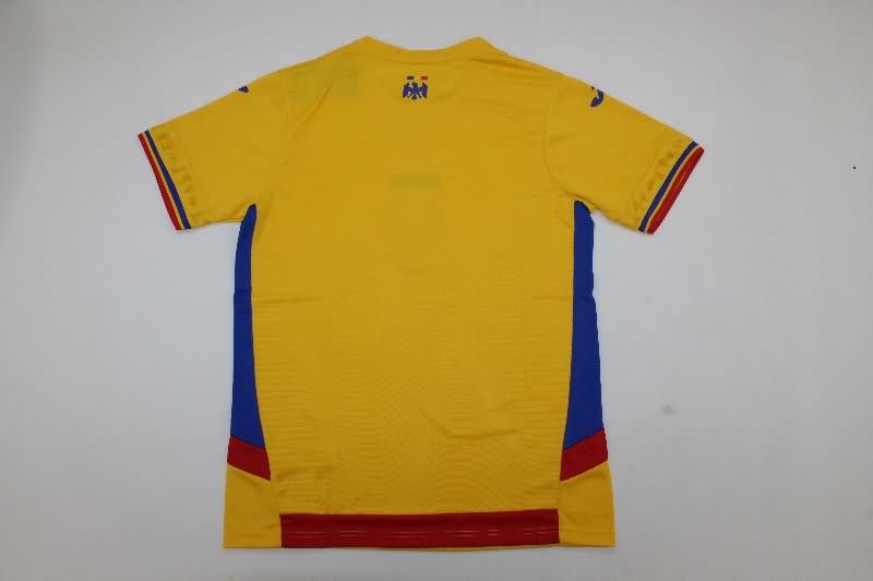 Thailand Quality(AAA) 2025 Romania Home Soccer Jersey