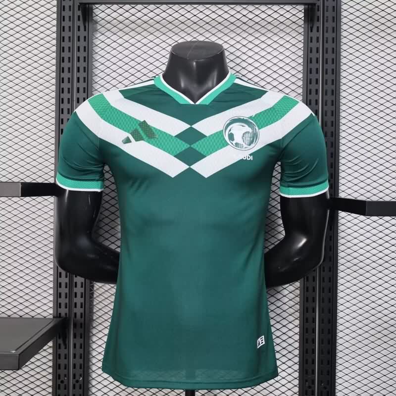Thailand Quality(AAA) 2026 Saudi Arabia Green Soccer Jersey (Player)