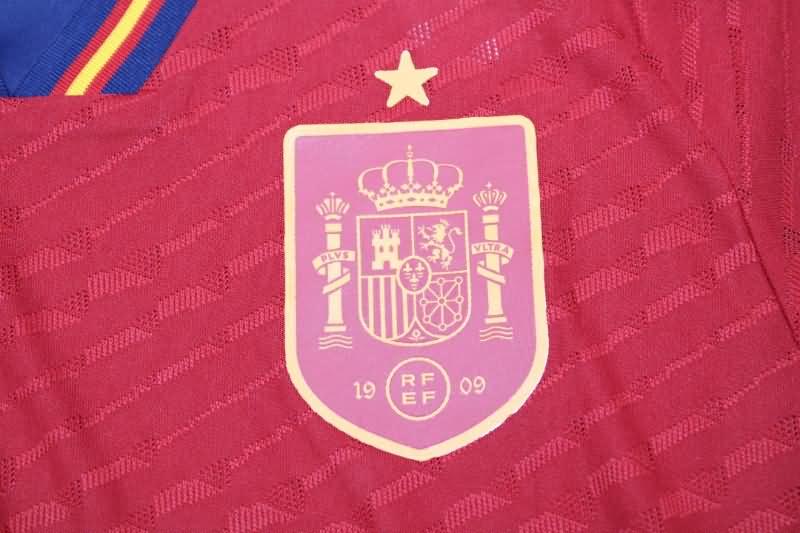Thailand Quality(AAA) 2022 World Cup Spain Home Long Sleeve Soccer Jersey(Player)