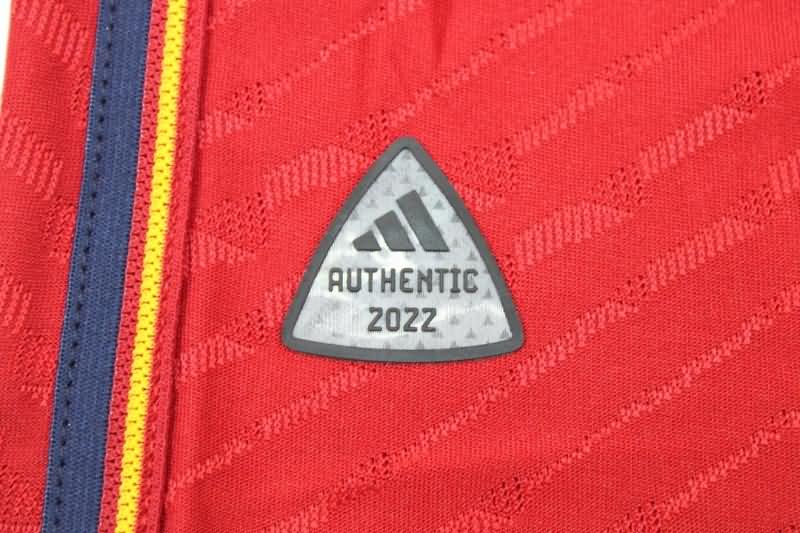 Thailand Quality(AAA) 2022 World Cup Spain Home Long Sleeve Soccer Jersey(Player)