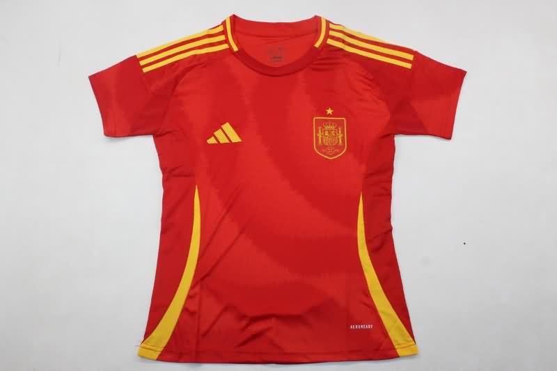 Thailand Quality(AAA) 2024 Spain Home Women Soccer Jersey