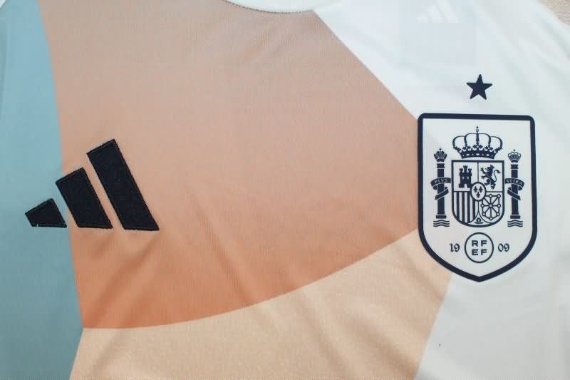 Thailand Quality(AAA) 2025 Spain Female EURO Away Soccer Jersey