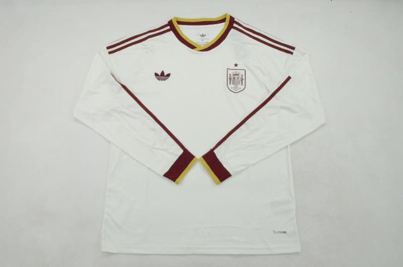 Thailand Quality(AAA) 2026 Spain World Cup Away Long Sleeve Soccer Jersey