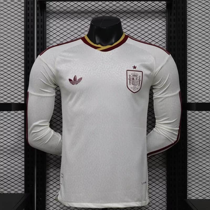 Thailand Quality(AAA) 2026 Spain World Cup Away Long Sleeve Soccer Jersey (Player)