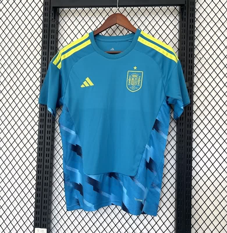 Thailand Quality(AAA) 2026 Spain World Cup Goalkeeper Blue Soccer Jersey