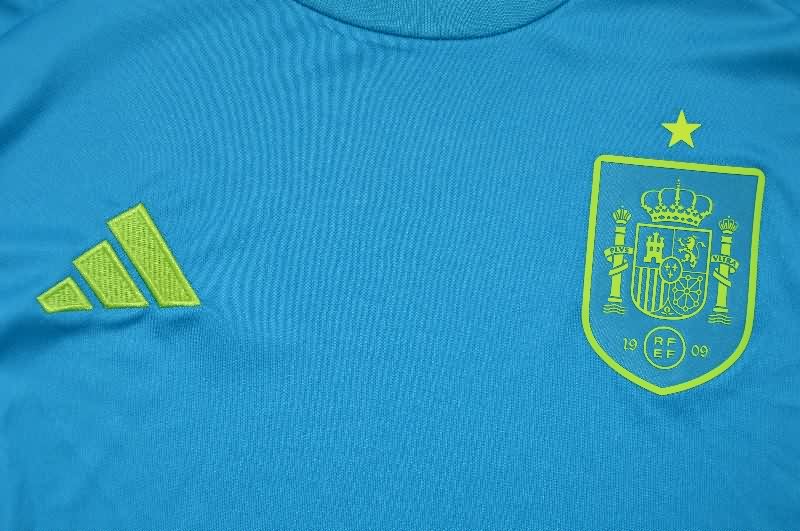 Thailand Quality(AAA) 2026 Spain World Cup Goalkeeper Blue Soccer Jersey