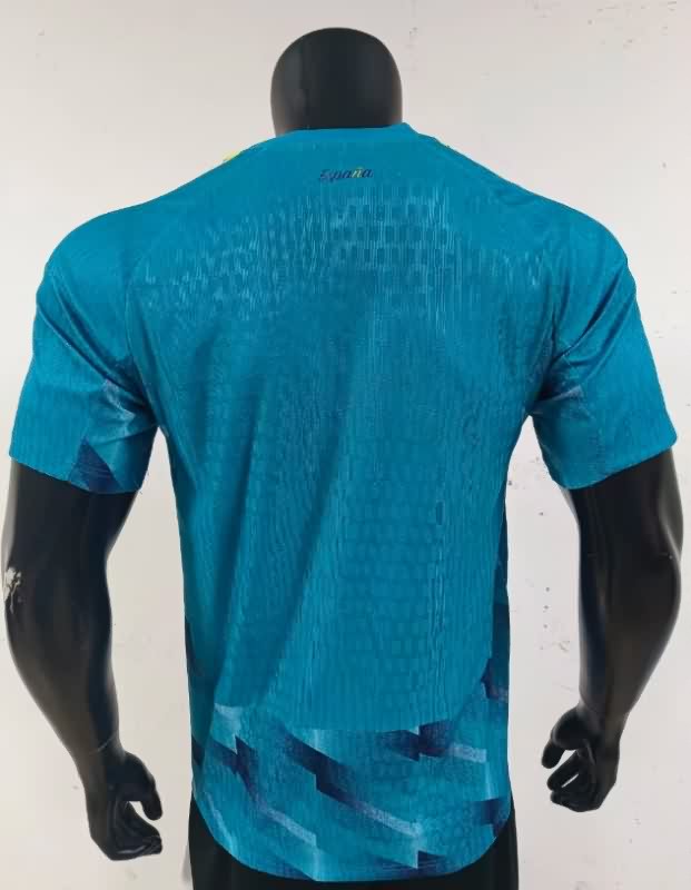 Thailand Quality(AAA) 2026 Spain World Cup Goalkeeper Blue Soccer Jersey (Player)