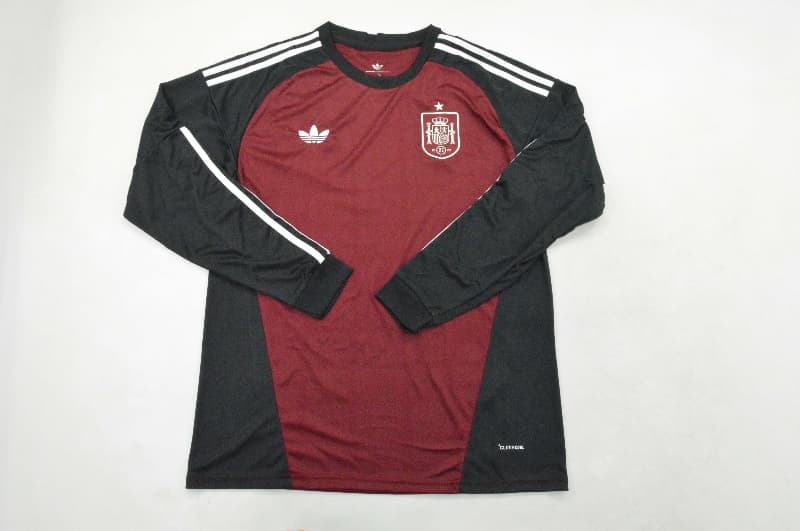 Thailand Quality(AAA) 2026 Spain World Cup Goalkeeper Red Long Sleeve Soccer Jersey Thailand Quality(AAA) 2026 Spain World Cup Goalkeeper Red Long Sleeve Soccer Jersey