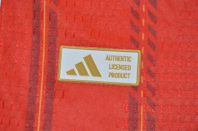 Thailand Quality(AAA) 2026 Spain World Cup Home Long Sleeve Soccer Jersey (Player)