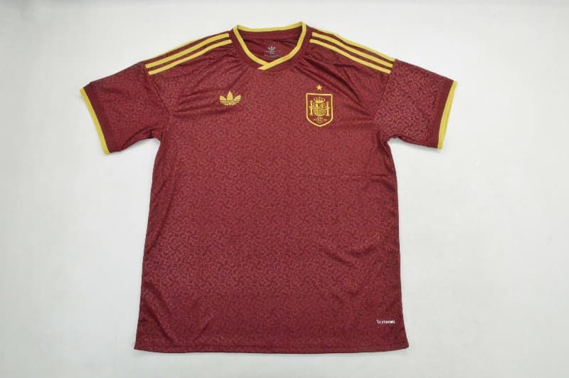 Thailand Quality(AAA) 2026 Spain Red Soccer Jersey 02