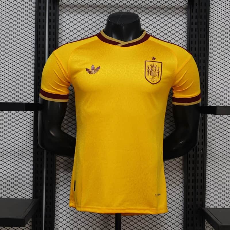Thailand Quality(AAA) 2026 Spain Yellow Soccer Jersey (Player) Thailand Quality(AAA) 2026 Spain Yellow Soccer Jersey (Player)