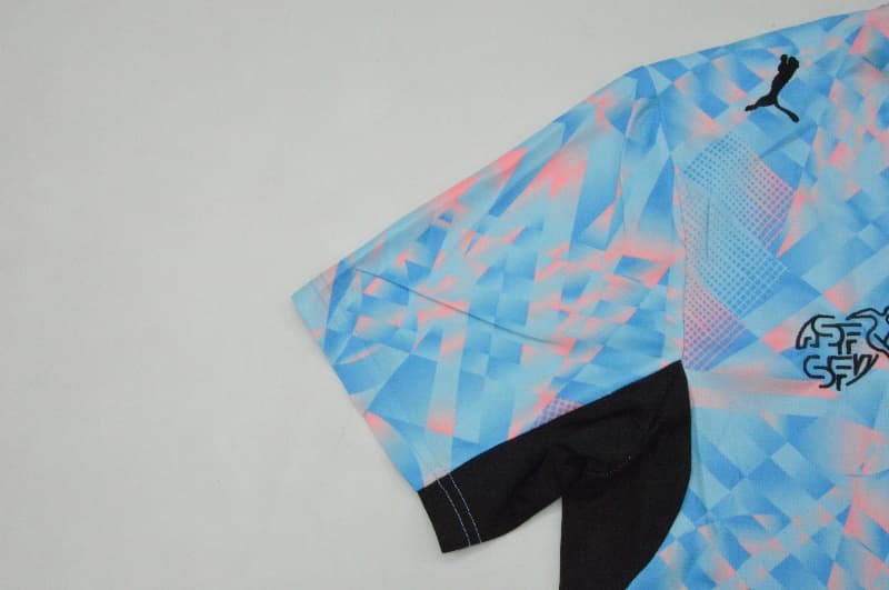 Thailand Quality(AAA) 2026 Switzerland Goalkeeper Blue Soccer Jersey