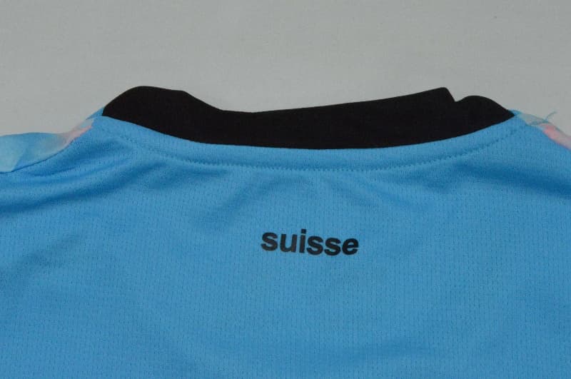 Thailand Quality(AAA) 2026 Switzerland Goalkeeper Blue Soccer Jersey