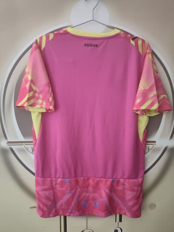Thailand Quality(AAA) 2026 Switzerland Goalkeeper Pink Soccer Jersey