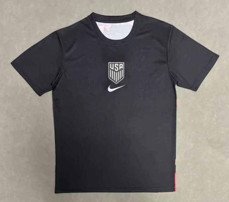 Thailand Quality(AAA) 2026 USA Goalkeeper Black Soccer Jersey