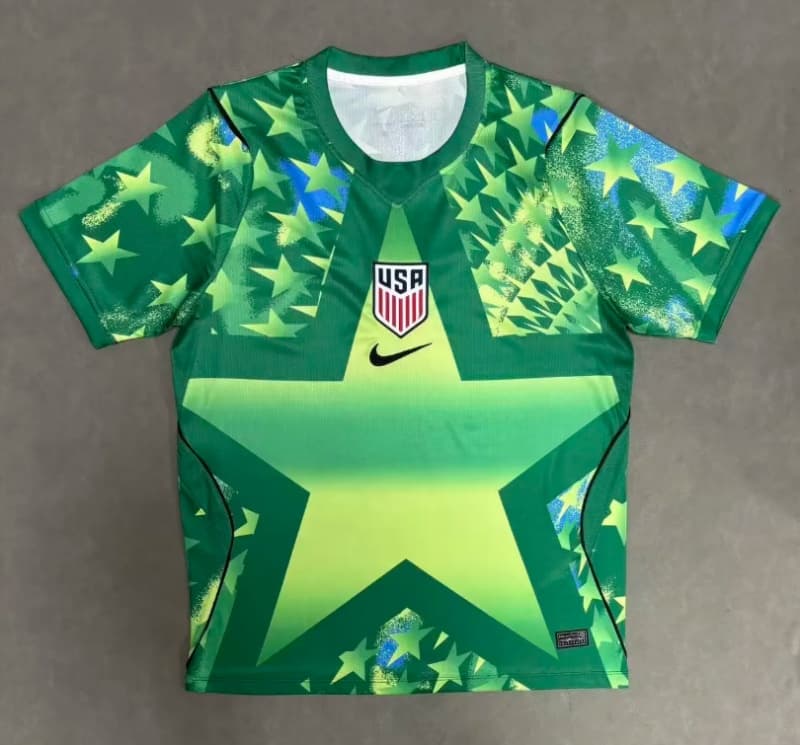Thailand Quality(AAA) 2026 USA Goalkeeper Green Soccer Jersey