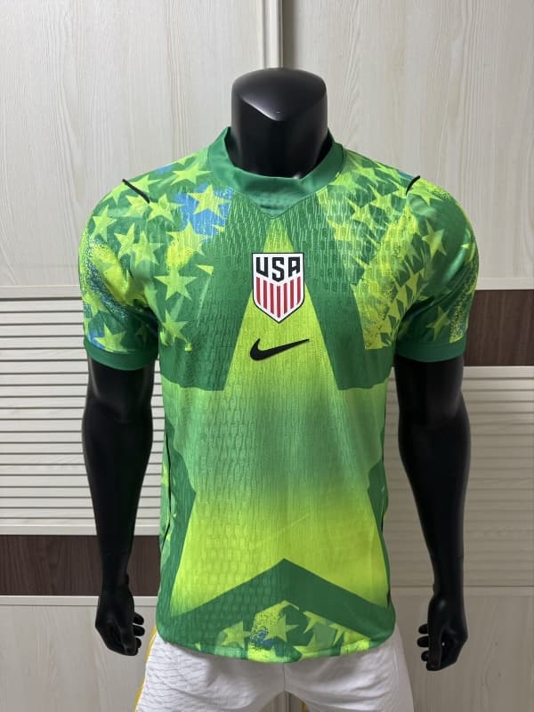 Thailand Quality(AAA) 2026 USA Goalkeeper Green Soccer Jersey (Player)