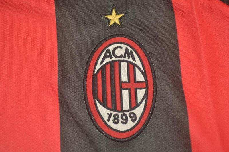 Thailand Quality(AAA) 2000/02 AC Milan Home Retro Soccer Jersey