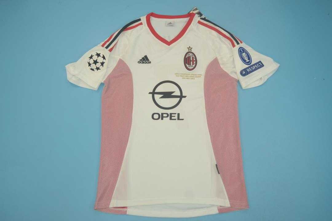 Thailand Quality(AAA) 2002/03 AC Milan Away Retro Soccer Jersey