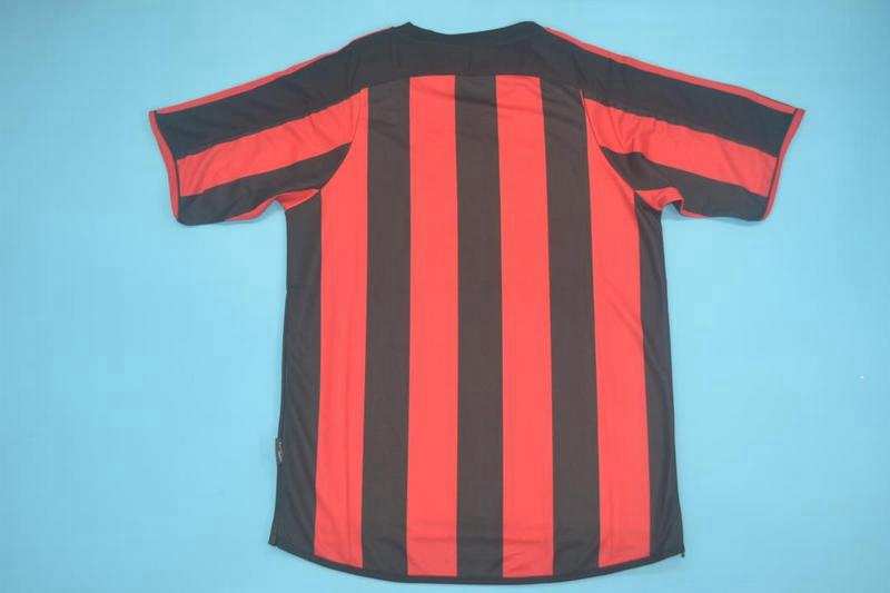 Thailand Quality(AAA) 2003/04 AC Milan Home Retro Soccer Jersey