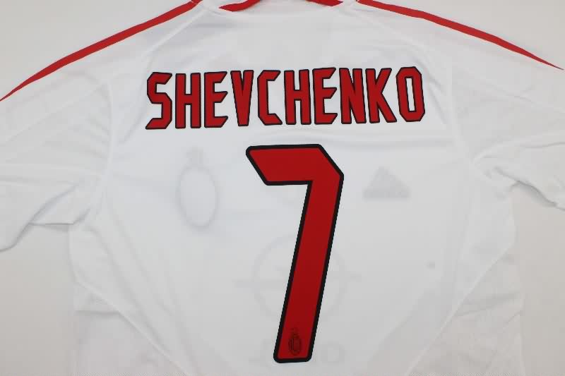 Thailand Quality(AAA) 2004/05 AC Milan Away Retro Soccer Jersey