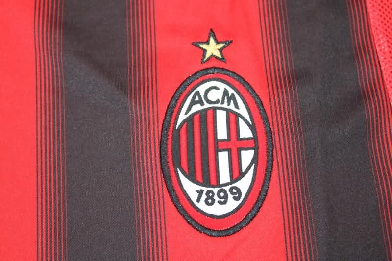 Thailand Quality(AAA) 2004/05 AC Milan Home Long Sleeve Retro Soccer Jersey