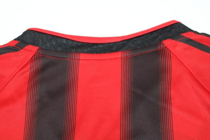 Thailand Quality(AAA) 2004/05 AC Milan Home Long Sleeve Retro Soccer Jersey