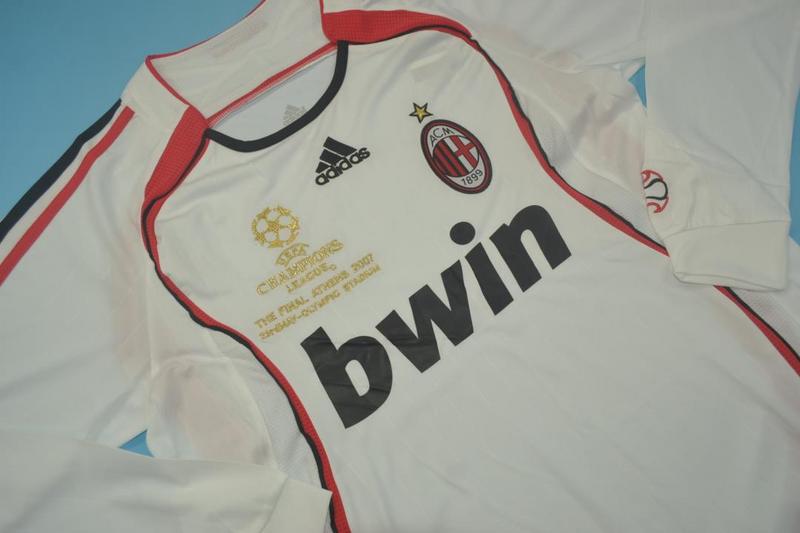 Thailand Quality(AAA) 2006/07 AC Milan Away Final Retro Soccer Jersey(L/S)