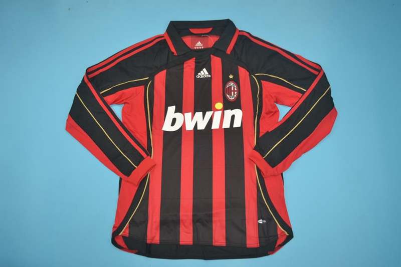 Thailand Quality(AAA) 2006/07 AC Milan Home Retro Soccer Jersey(L/S)