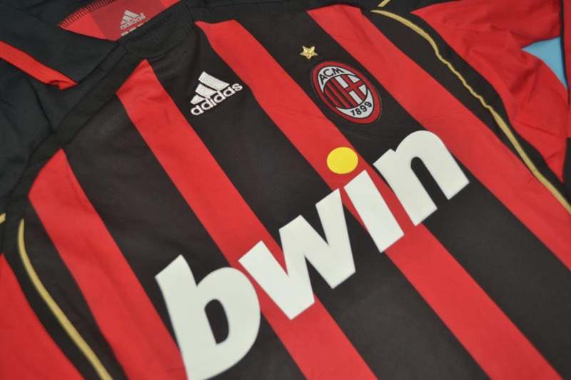 Thailand Quality(AAA) 2006/07 AC Milan Home Retro Soccer Jersey(L/S)