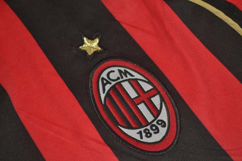 Thailand Quality(AAA) 2006/07 AC Milan Home Retro Soccer Jersey(L/S)