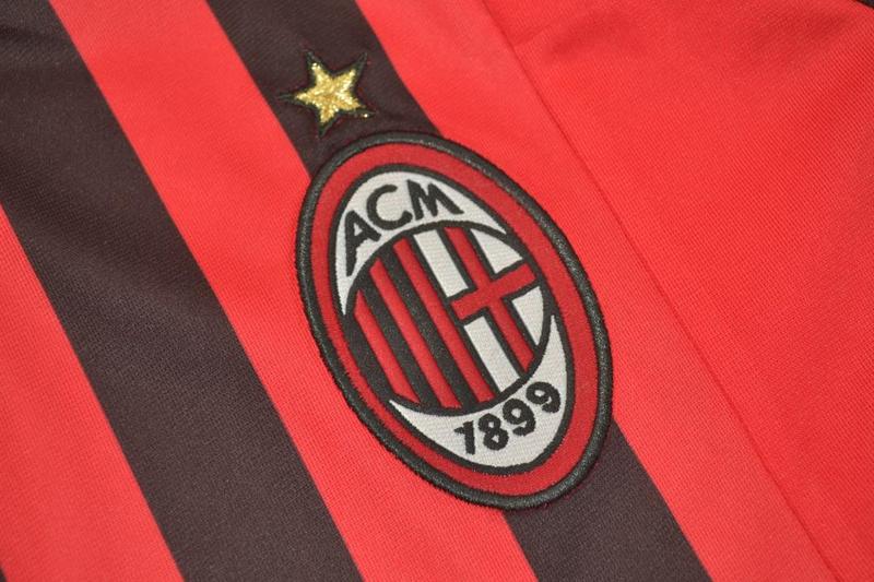 Thailand Quality(AAA) 2007/08 AC Milan Home Retro Soccer Jersey