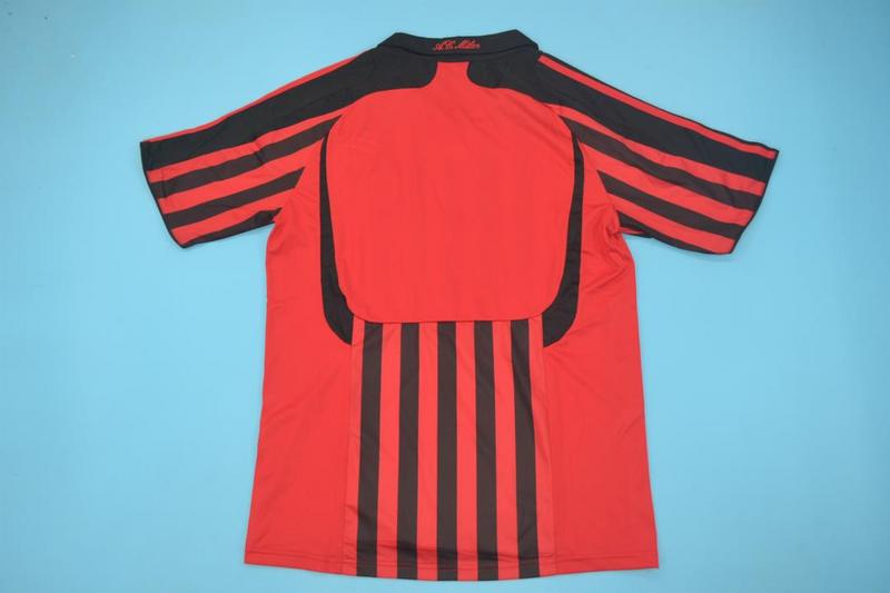 Thailand Quality(AAA) 2007/08 AC Milan Home Retro Soccer Jersey