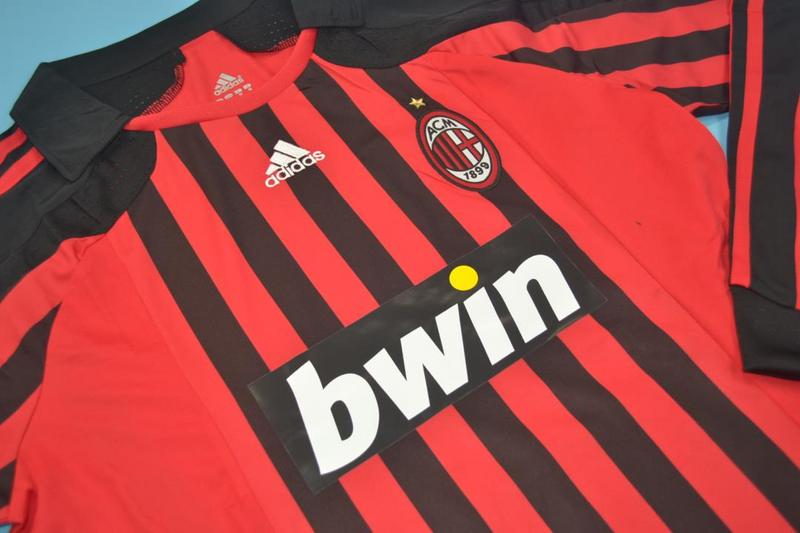 Thailand Quality(AAA) 2007/08 AC Milan Home Retro Soccer Jersey(L/S)