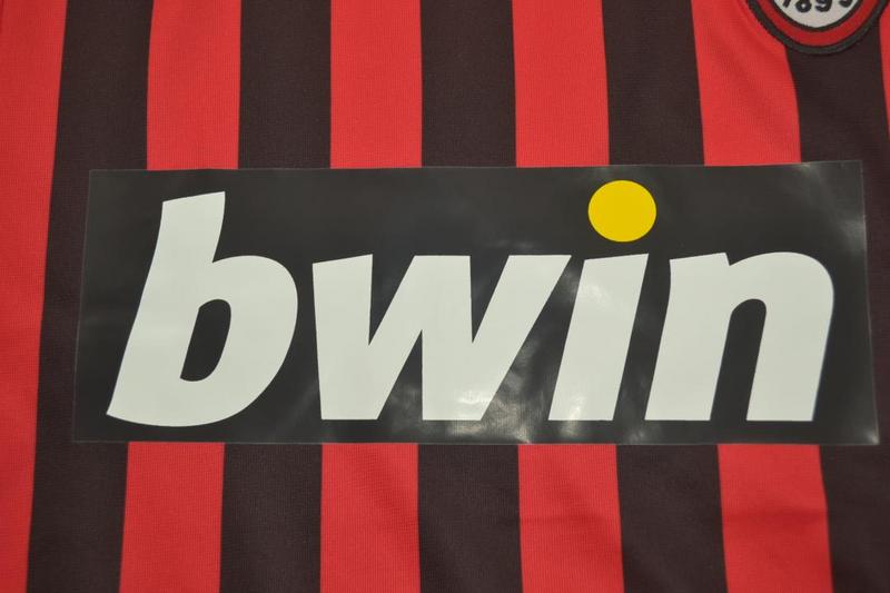 Thailand Quality(AAA) 2007/08 AC Milan Home Retro Soccer Jersey(L/S)