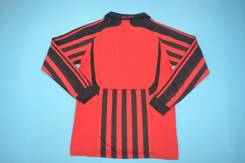 Thailand Quality(AAA) 2007/08 AC Milan Home Retro Soccer Jersey(L/S)