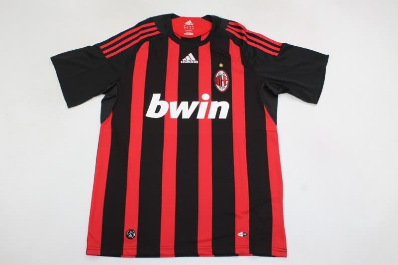 Thailand Quality(AAA) 2008/09 AC Milan Home Retro Soccer Jersey