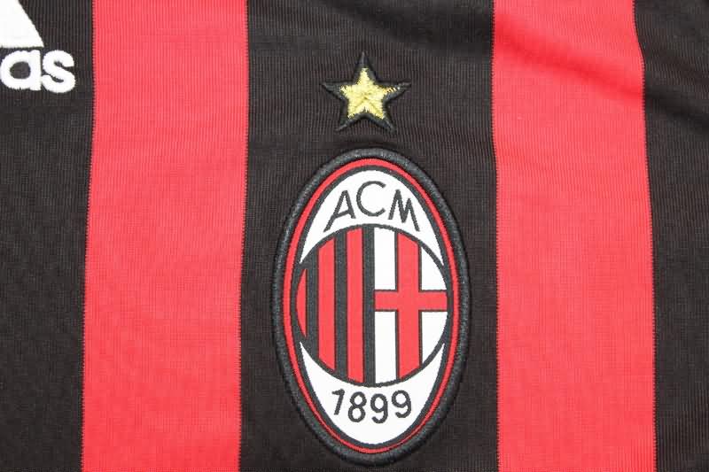 Thailand Quality(AAA) 2008/09 AC Milan Home Long Sleeve Retro Soccer Jersey