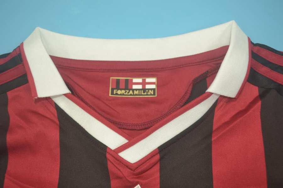 Thailand Quality(AAA) 2009/10 AC Milan Home Retro Soccer Jersey