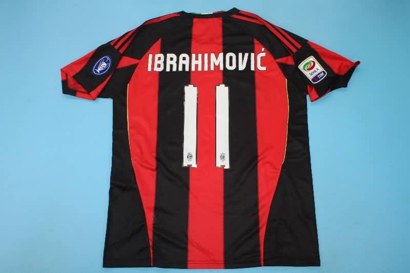 Thailand Quality(AAA) 2010/11 AC Milan Home Retro Soccer Jersey