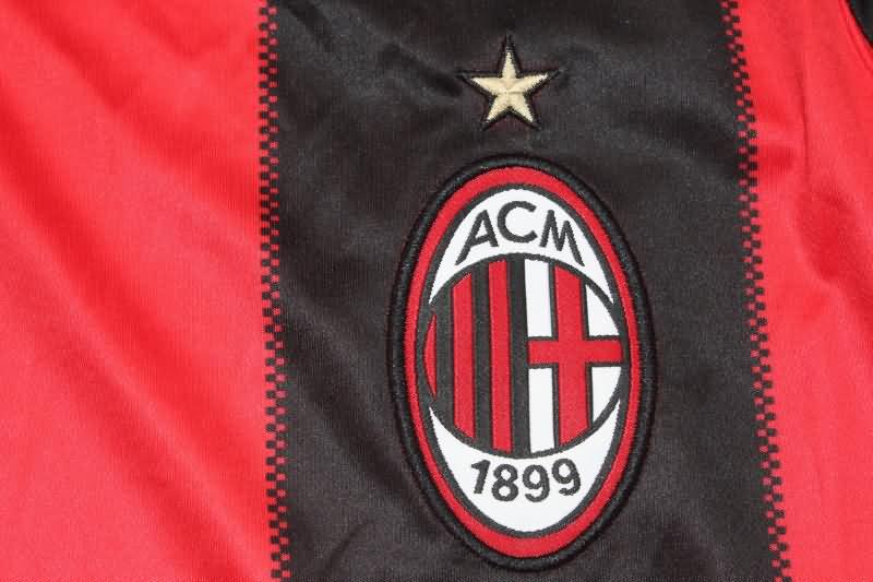 Thailand Quality(AAA) 2010/11 AC Milan Home Long Sleeve Retro Soccer Jersey