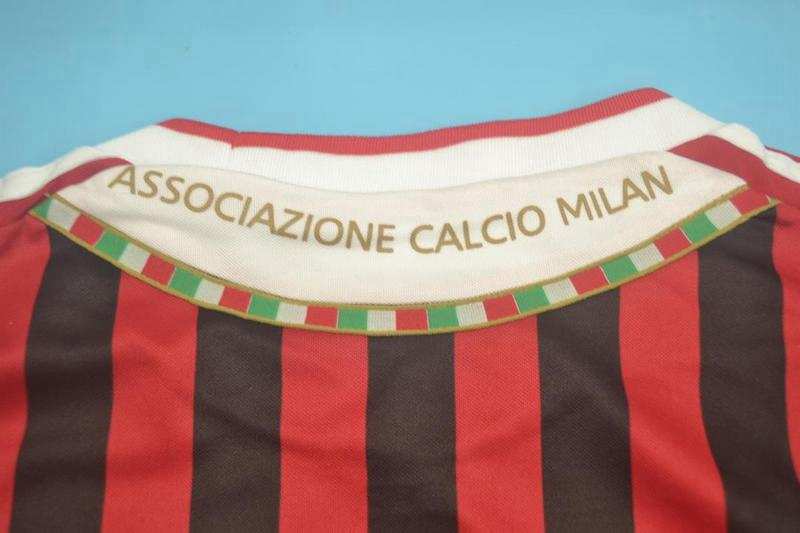 Thailand Quality(AAA) 2011/12 AC Milan Home Retro Soccer Jersey